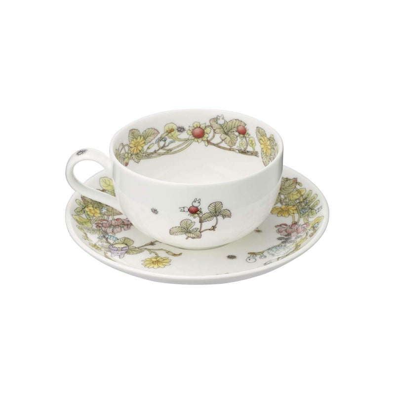 Noritake T97285A/4660-3 My Neighbor Totoro Milk Tea Cup & Saucer, 11.8 fl oz (325 cc), Snake Strawberry Version, Microwave Safe, 1 Guest, Bone China - Image 3